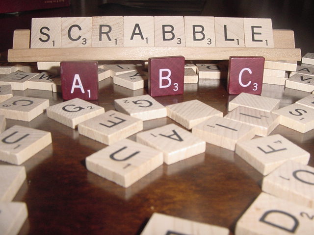 Scrabble board using RFID